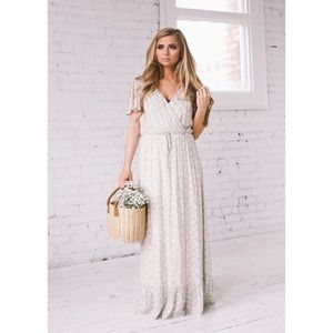 Jessakae Odette Floral Maxi Dress in Morning Mist